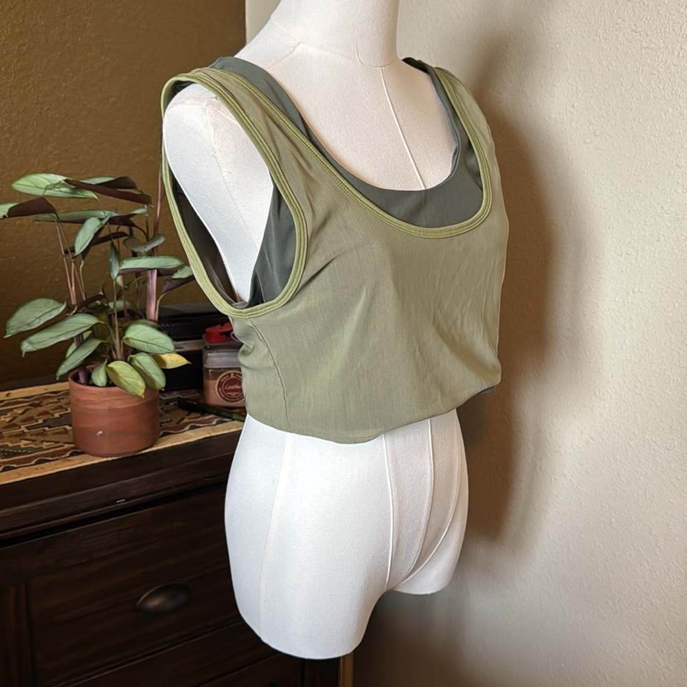 Fabletics Olive Green Sports Bra